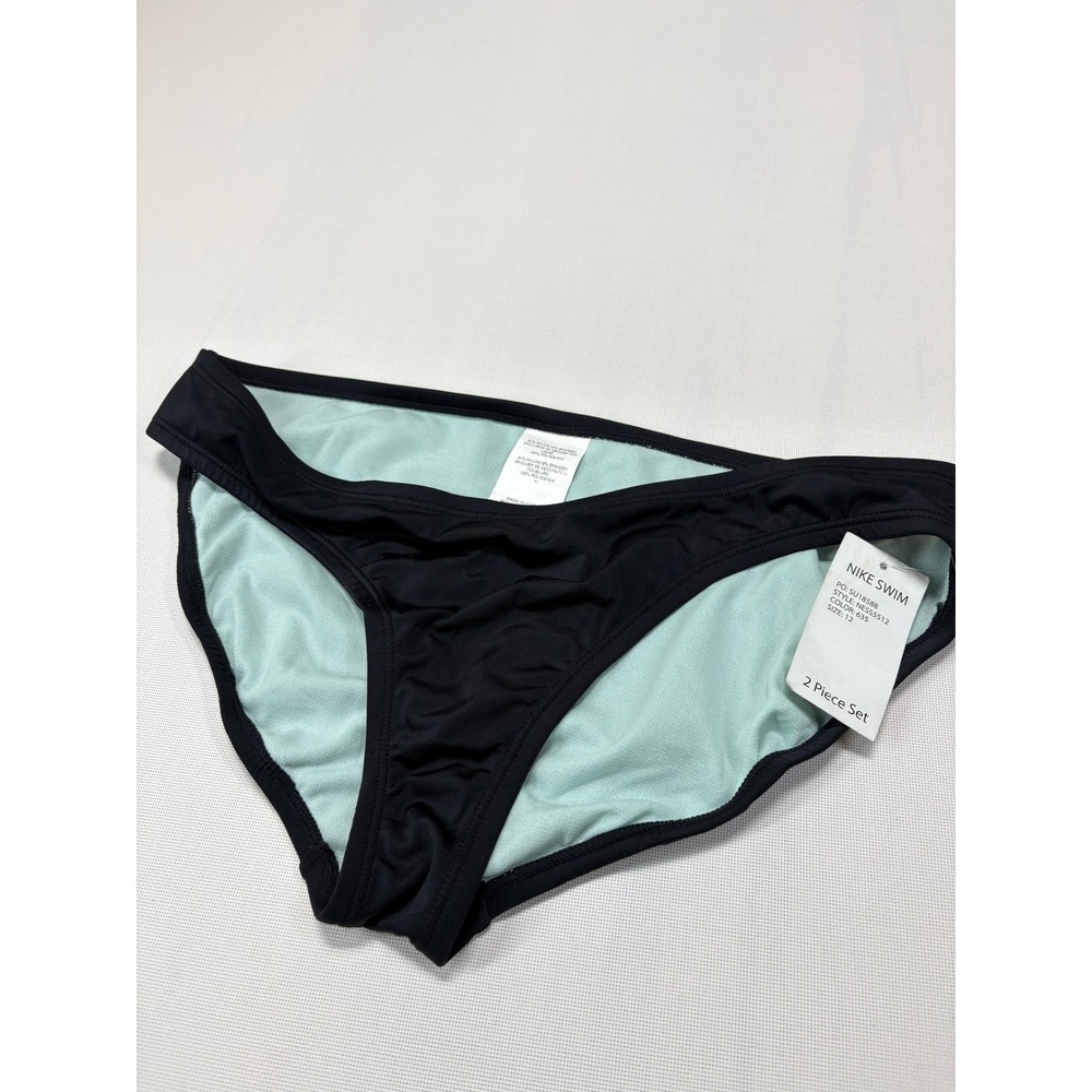 Nike Swim Women's Bikini‎ Bottom Black Size 12 NWT Swimwear Separate
